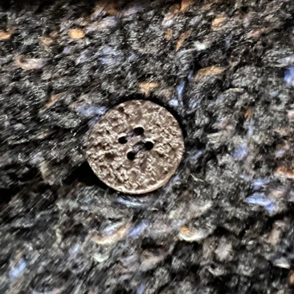 NWT Women's Relais  Vintage 90s Tweed Knit Cardigan Black/Blue/Tan One Size - Picture 6 of 7